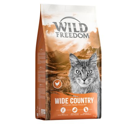 Wild Freedom Wide Country nourriture pour chats, 6,5 kg, recette 100 % sans céréales avec viande de volaille fraîche.