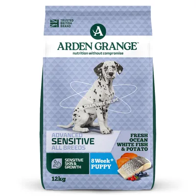 Arden Grange Sensitive Puppy with Fresh Ocean White Fish & Potato Arden Grange Sensitive Puppy with Fresh Ocean White Fish & Potato