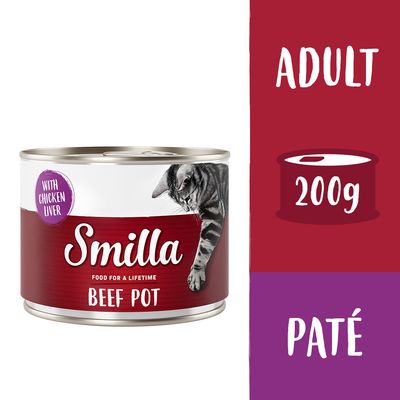 Smilla marhatál 6 x 200 g Marha & csirkemáj