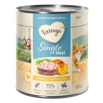 Feringa Single Meat Menu 12 x 800 g - Kylling med Græskar & Katteurt