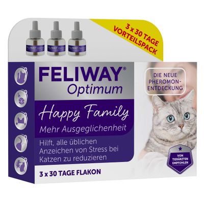 Feliway Optimum Verdampfer und Flakon, 48 ml. Hilft Stress bei Katzen zu reduzieren. Wissenschaftlich belegt, von Tierärzten empfohlen. Für 30 Tage Anwendung.