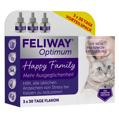 Náplň Feliway® Optimum - Ekonomická sada: 3 x 48 ml náplňové fľaše Náplň Feliway® Optimum - Ekonomická sada: 3 x 48 ml náplňové fľaše