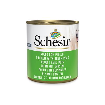 Schesir 6 x 285 g pour chien poulet, petits pois