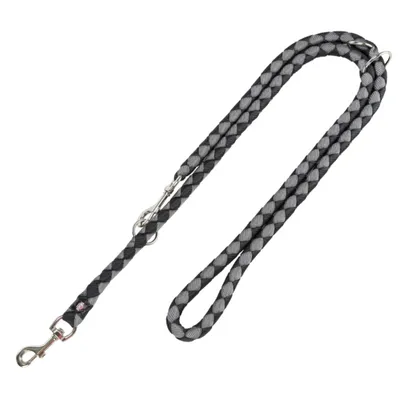 Trixie Cavo laisse à rallonge, noir/gris - taille S-M : 200 cm de long, Ø 12 mm