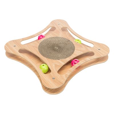 Trixie Škrábadlo v dřevěném rámu s hračkami D 35 x Š 35 x V 4 cm