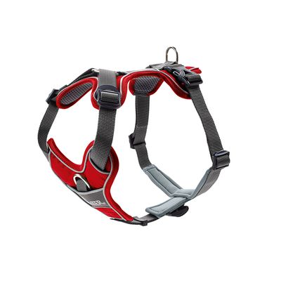 HUNTER Geschirr Divo, rot/grau Größe M: 56-73 cm Brustumfang