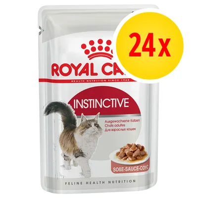 Royal Canin Instinctive para gatos adultos, 24 sobres en salsa. Feline Health Nutrition desde 1968.