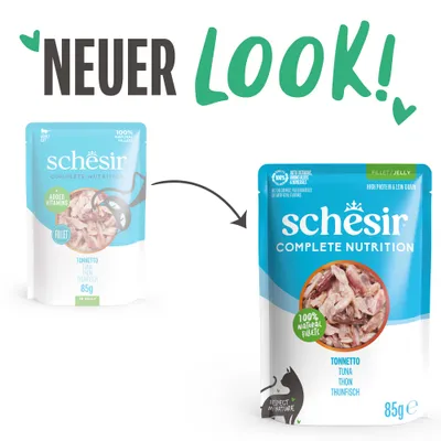 Schesir Complete Nutrition Filet en gelée 6 x 85 g en sachets - thon