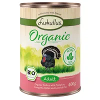 Sparpaket Lukullus Organic 24 x 400 g - Adult dinde & courgettes (sans gluten)