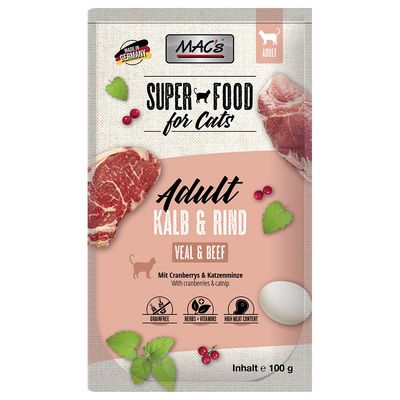 Sparpaket MAC´s Cat Pouch 24 x 100 g Kalb & Rind
