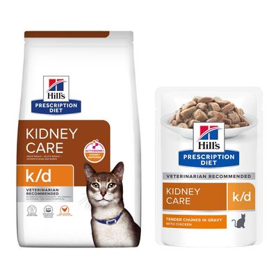 8 kg Hill's Prescription Diet + 12 x 85 g bijpassend natvoer gratis! k/d Kidney Care met Kip