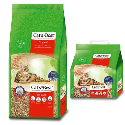 45 l Cat's Best Original Katzenstreu zum Sonderpreis! - 40 l + 5 l (ca. 19.3 kg)