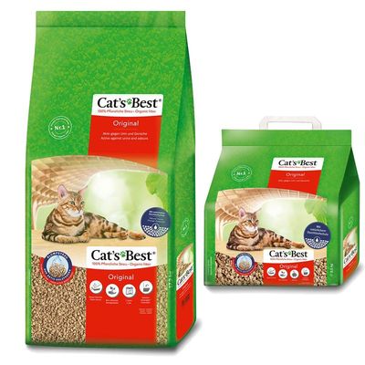 45 l Cat's Best Original Katzenstreu zum Sonderpreis! 40 l + 5 l (ca. 19.3 kg)