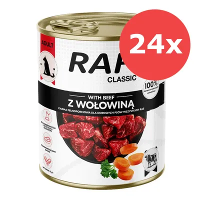 Sparpaket Rafi Dog Classic 24 x 800 g - Lamm