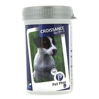 Pet-Phos Croissance Ca/P=2 pour chien - 2 x 100 comprimés