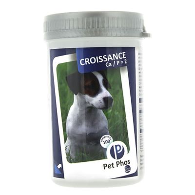 Pet-Phos Croissance Ca/P=2 pour chien 2 x 100 comprimés