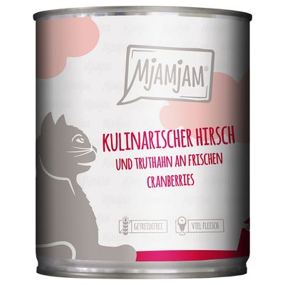 MjAMjAM, 6 x 800 g Kulinarny jeleń i indyk na świeżej żurawinie
