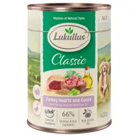 Lukullus Naturkost gazdaságos csomag 24 x 400 g - Adult pulykaszív & liba