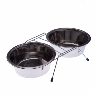 Dubbelskål med ställ 2 x 350 ml, Ø 13 cm