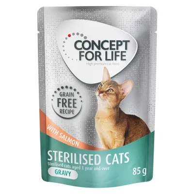 Concept for Life Sterilised Cats viljaton lohi – kastikkeessa - 12 x 85 g