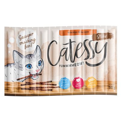 Sparpaket Catessy Sticks 50 x 5 g mit Geflügel & Leber