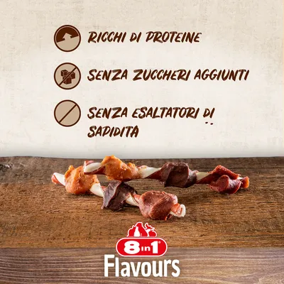 8in1 Triple Flavour Skewers - Set Risparmio: 3 x 113 g (18 pz) 