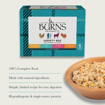 Burns Variety Box Wet Dog Food 6 x 395g - Variety Box (4 flavours)