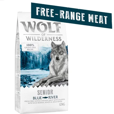 Wolf of Wilderness Senior "Blue River" - Scharrelkip & Zalm Hondenvoer