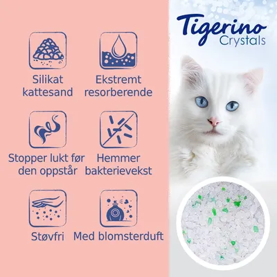Tigerino Crystals kattesand med blomsterduft 5L