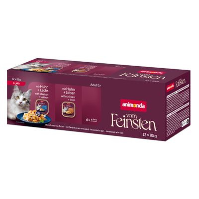 Animonda Vom Feinsten Adult in Gelee 12 x 85 g Mix (2 Sorten gemischt)