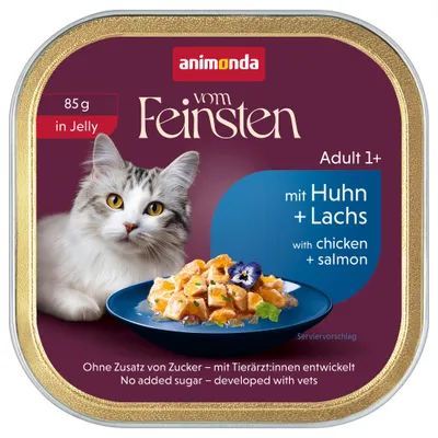 animonda vom Feinsten Adult 32 x 85 g - Huhn & Lachs in Gelee animonda vom Feinsten Adult 32 x 85 g - Huhn & Lachs in Gelee