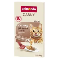 animonda Carny Adult Creamy - 6 x 16 g Ente & Taurin