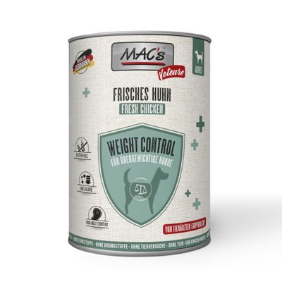 MAC's Vetcare Frisches Huhn Weight Control für übergewichtige Hunde, glutenfrei, kalorienarm, hoher Fleischanteil, von Tierärzten empfohlen, ohne Farbstoffe und Tierversuche.