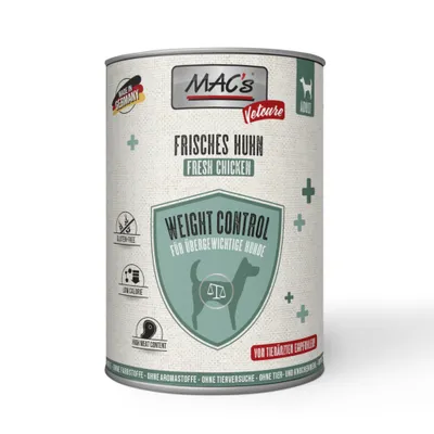 MAC's Dog Vetcare Gewichtskontrolle 6 x 400 g - Huhn MAC's Dog Vetcare Gewichtskontrolle 6 x 400 g - Huhn