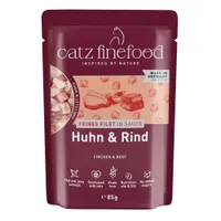Výhodné balení catz finefood jemné filety 32 x 85 g - kuřecí a hovězí