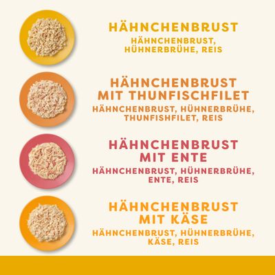 Sparpaket Applaws in Brühe 48 x 70 g - Hähnchenauswahl (4 Varianten)