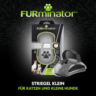 FURminator Curry Comb Striegel - ca. L 12 x B 6 x H 4 cm