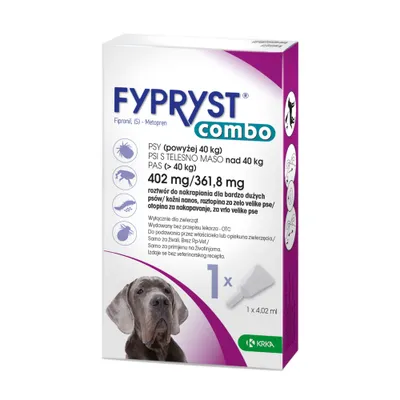 Fypryst Combo für Hunde - > 40 kg Körpergewicht: 1 Pipette x 4,02 ml Fypryst Combo für Hunde - > 40 kg Körpergewicht: 1 Pipette x 4,02 ml