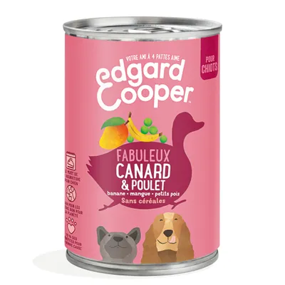 Edgard & Cooper Puppy sans céréales 6 x 400 g - canard, poulet Edgard & Cooper Puppy sans céréales 6 x 400 g - canard, poulet