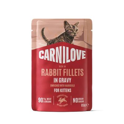 Carnilove: 90% vlees en organen, volledig voer of topping, geen granen, geen aardappel.