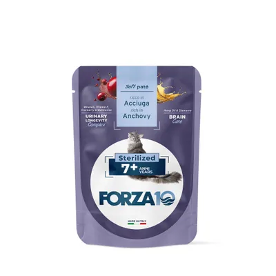 BOTANICAT FORZA10 Soft Paste Sterilized 7+ Jaar - Rijk aan ansjovis (24 x 80 g)
