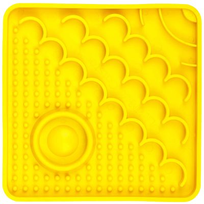 LickiMat Catster Licking Mat –Yellow - 23 x 15 x 1.7 cm (L x W x H)