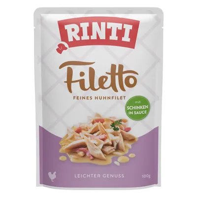 Rinti Filetto Jemné kuřecí filety se šunkou v omáčce, lehká pochoutka, 100 g