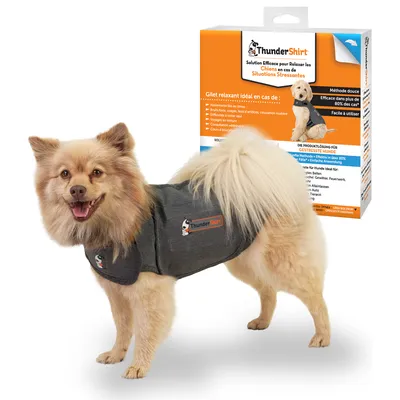 ThunderShirt® Beruhigungsweste, grau - ca. 34-44 cm Rückenlänge (Größe S)