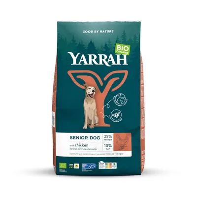 Yarrah Bio Senior com frango biológico - Pack económico: 2 x 10 kg