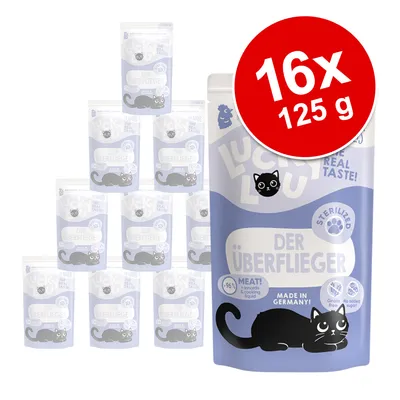Lucky Lou Der Überflieger, sterilized, Made in Germany, 16x125g, 96 % kött, spannmålsfri, utan tillsatt socker.