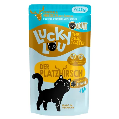 Lucky Lou Adult 16 x 125g - cat wet food - Poultry & Insects