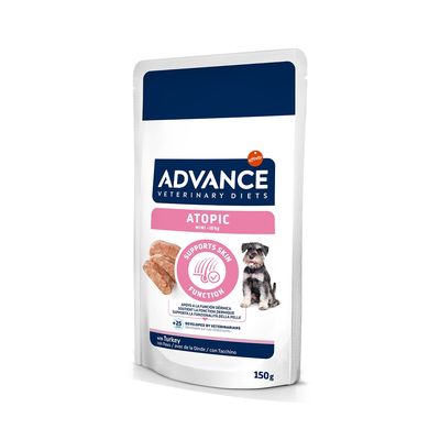 Advance Veterinary Diets Atopic Mini <10kg z indykiem, wspiera funkcję skóry, opracowany przez weterynarzy, 150g.