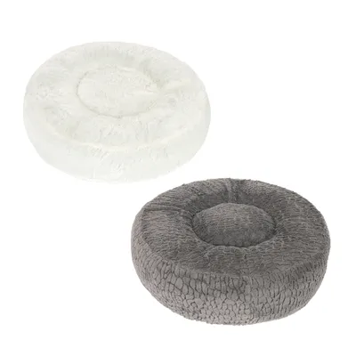 Kombi-Paket: Hundebett Flocke + passende Ersatzbezüge - Bett Ø 90 x H 20 cm + Ersatzbezug Ø 90 cm, grau Kombi-Paket: Hundebett Flocke + passende Ersatzbezüge - Bett Ø 90 x H 20 cm + Ersatzbezug Ø 90 cm, grau