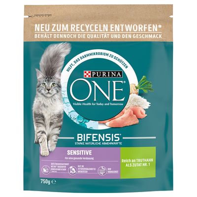 Purina One Sensitive, dinde pour chat 750 g